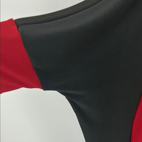 Sympli Black and Red Cardigan Sweater Open-Front Design Size 8 - Picture 4 of 10